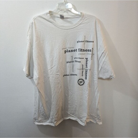 Other - Planet Fitness T Shirt Employee Uniform White Spell Out Mens 3X